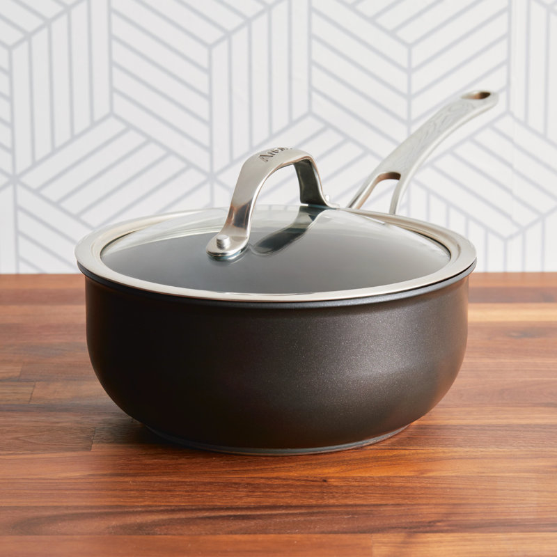 Anolon X Hybrid Nonstick Induction Saucier Pan With Lid, 2.5 Quart