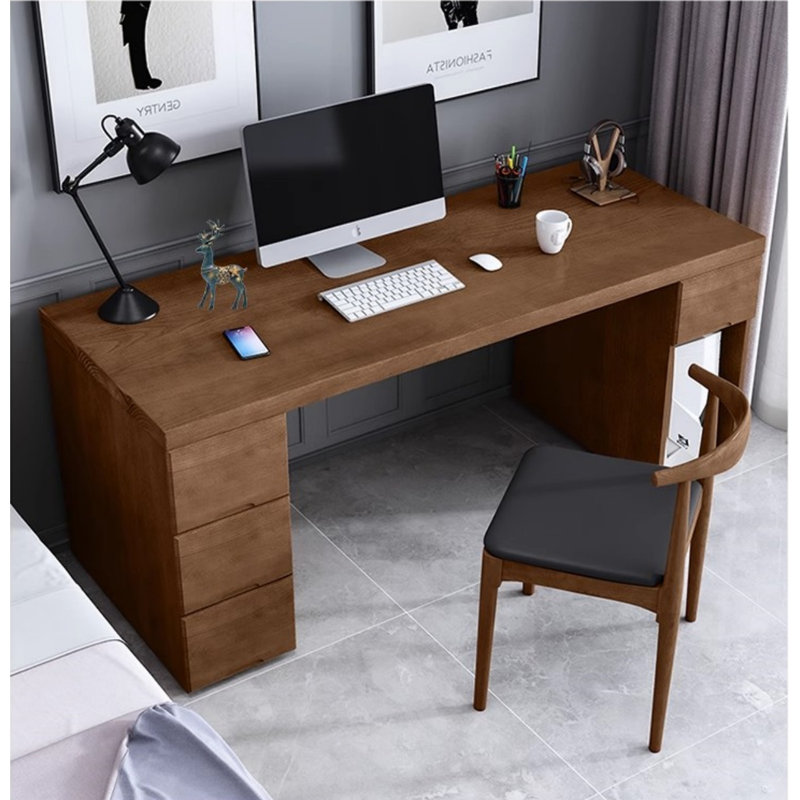 Bureau de direction en bois, H 29,53 po x l 70,87 po x P 23,62 po