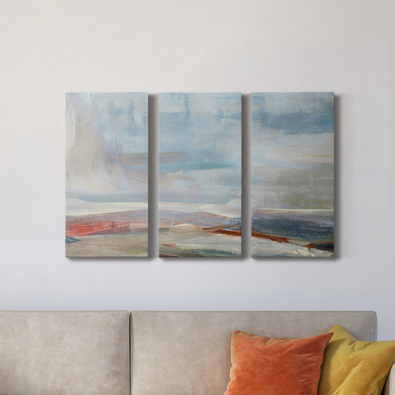 Coldwater Canyon - peinture sur toile tendue 3 pièces, H 12 po x l 24 po x P 1 po