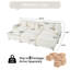 Canapé-lit modulaire surdimensionné à siège profond avec 3 repose-pieds et coussins moelleux, canapé-lit modulaire pour salon, appartement, combinaison de bricolage en chenille-865175264
