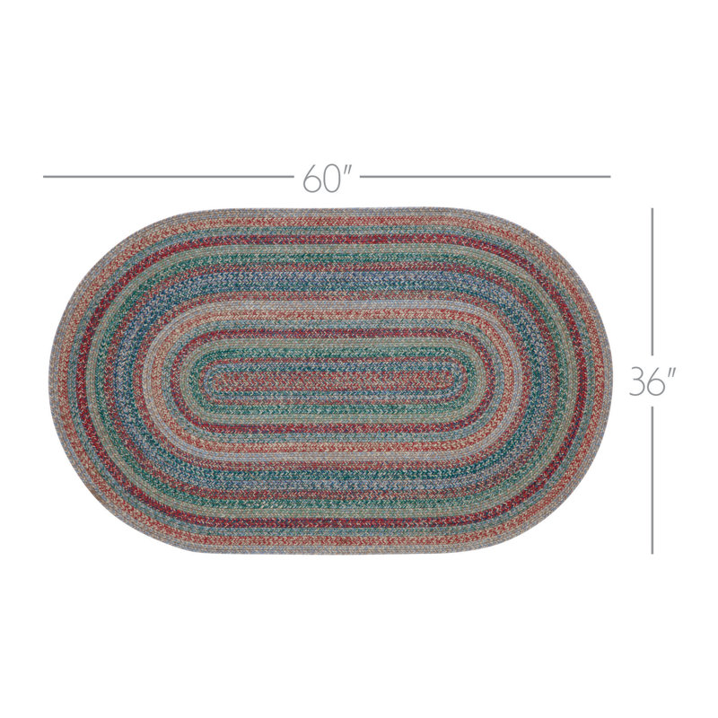 Matevia Geometric Indoor Rug, Oval 3' x 5'