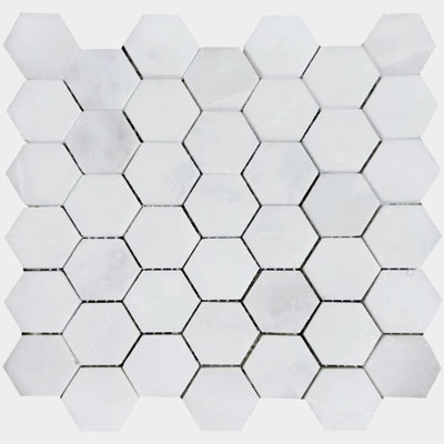 Aurora White Hexagon