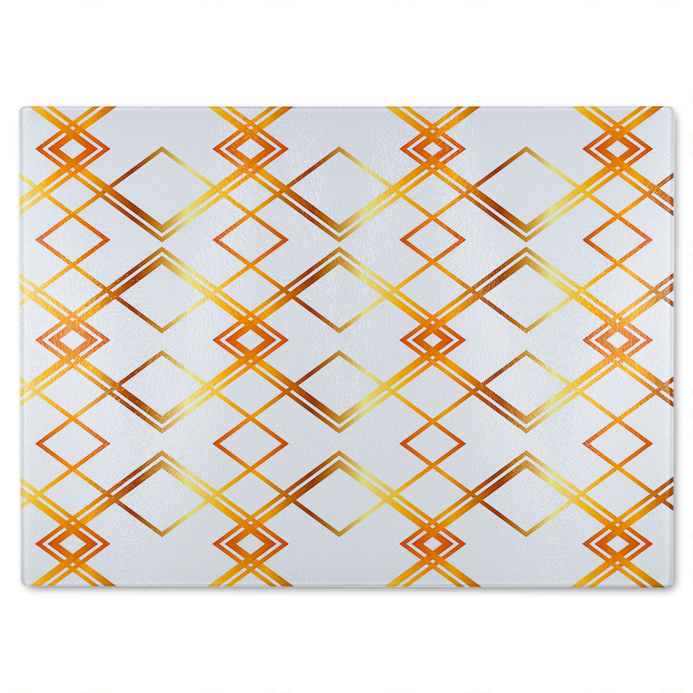 Geometric Pattern Glass Chopping Board
