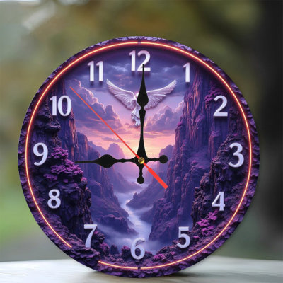 Horloge murale mauve Canyon