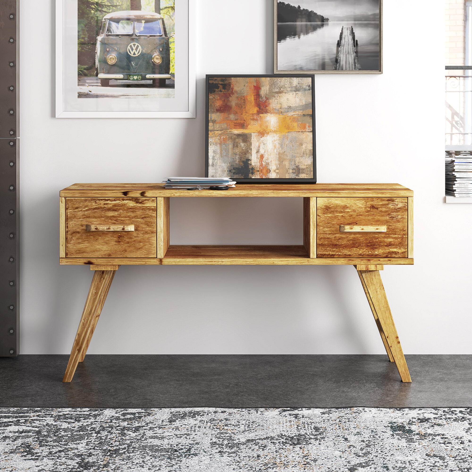 Malcom 47.2'' Solid Wood Console Table