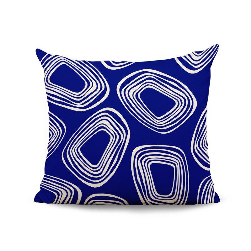 Housse et insert de coussin décoratif en polyester, L 15 po x H 15 po, Bleu marine