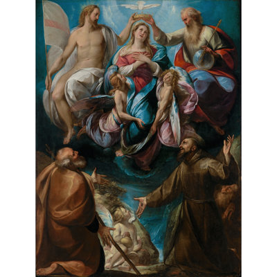 Coronation Of The Virgin With Saints Joseph And Francis Of Assisi (C.1605)