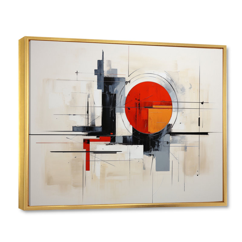 «Red Supreme», impression sur toile, H 24 po x l 32 po x P 1 po, Cadre flottant doré