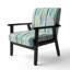 Fauteuil d'appoint rembourré à rayures Serene Green