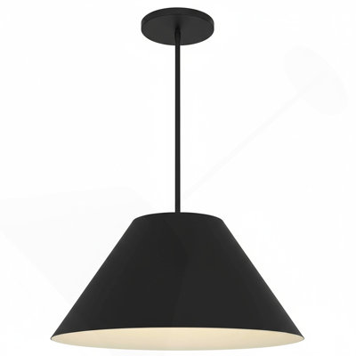 22" Diameter Integrated LED Black Pendant