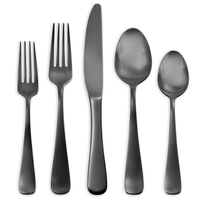 Signature Skandia Opera Full Oxidation 20 Piece Flatware Set, Service for 4