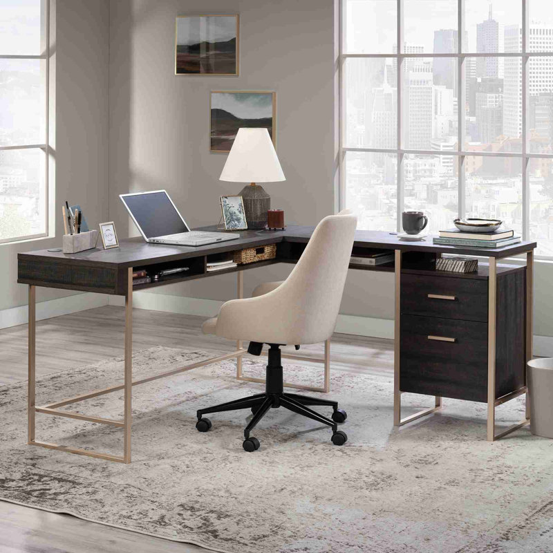 Bureau en L avec grand bureau