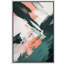 Impression sur toile encadrée de peinture abstraite orange verte-108345179-108345182