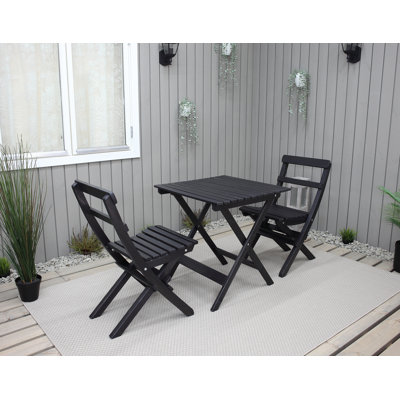 Latina 2 - Person Solid Wood Patio Dining Set Square Table