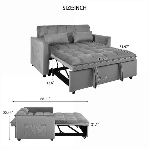 Latitude Run® Sofas | 3-in-1 Modern Convertible Pull Out Sleeper ...