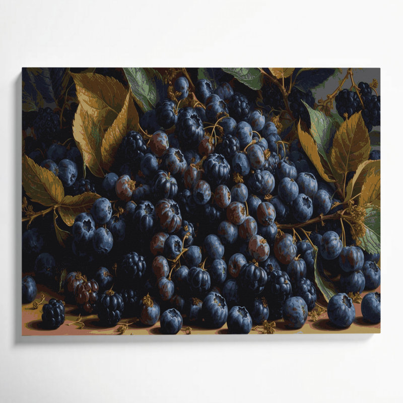 «Fruit Mulberry», art mural sur toile, H 20 po x l 24 po