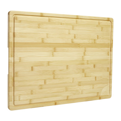 Grandes planches à découper en bambou 24 po x 18 po avec rainure et poignée pour cuisine