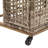 Birch Lane™ Broughton 43.5'' W 30 Gallons Water Resistant Metal Towel Valet with Wheels in Distressed Gray/Brown