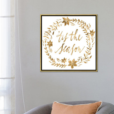 «Golden Christmas I» par Grace Popp - reproduction d'art textuel