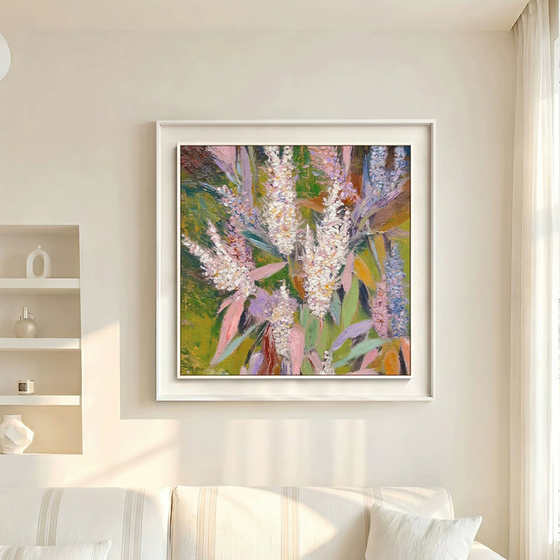 Art mural carré Mid-Century moderne Farbic pour le salon, 23.62" H x 23.62" W