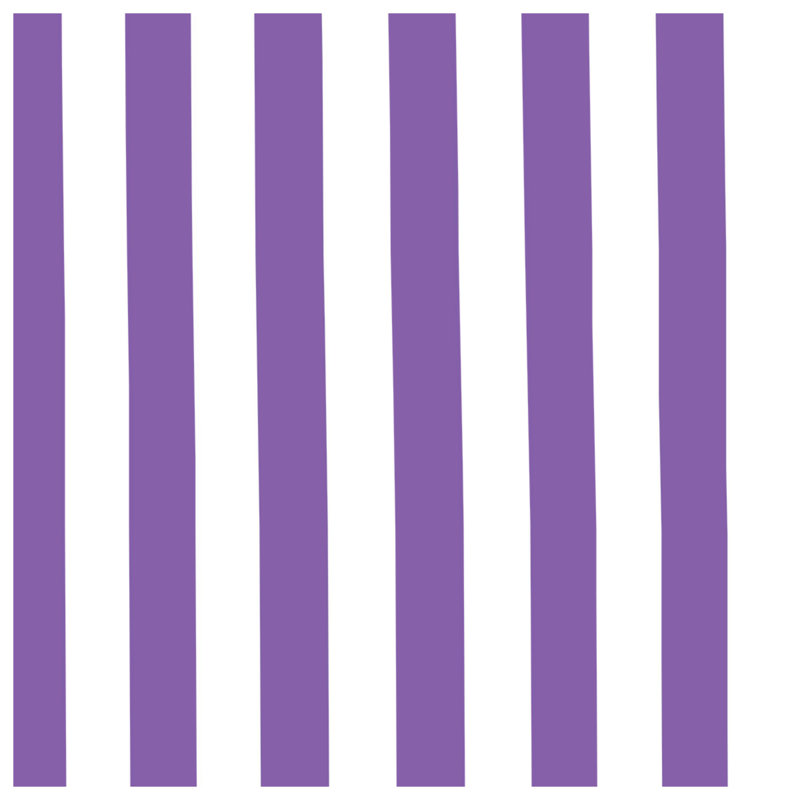 Couvertures verticales à rayures mauves, L 50 po x H 60 po