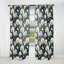 Jardin de pivoines blanches et bleues - Rideau floral - Velours obscurcissant - 1 panneau-107587917