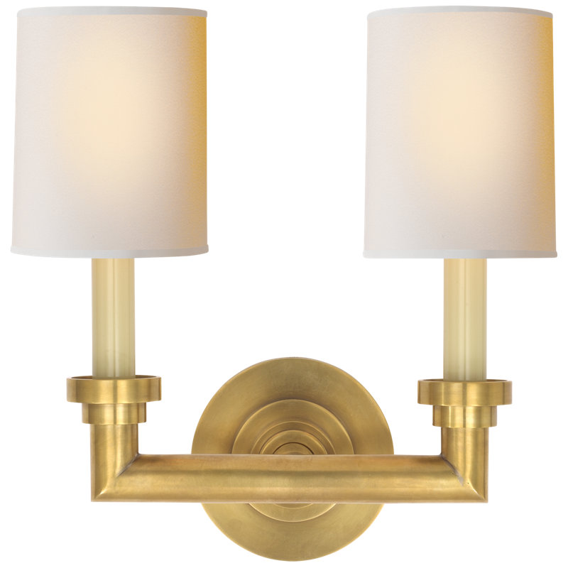 Wilton 2 - Light Armed Sconce, Antique Brass