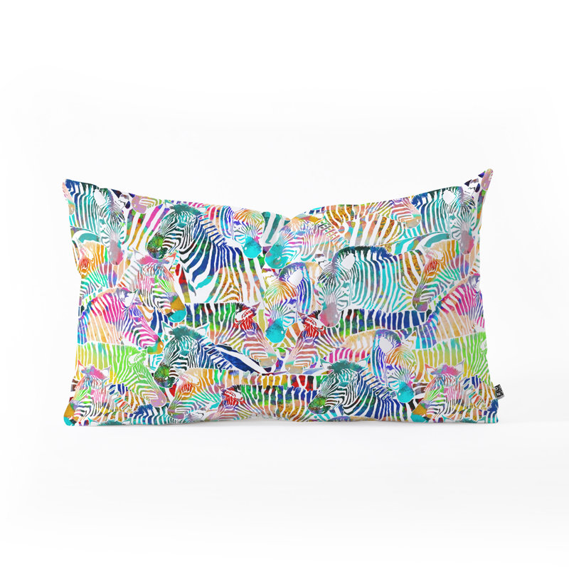 Ruby Door Zebras Oblong Lumbar Pillow