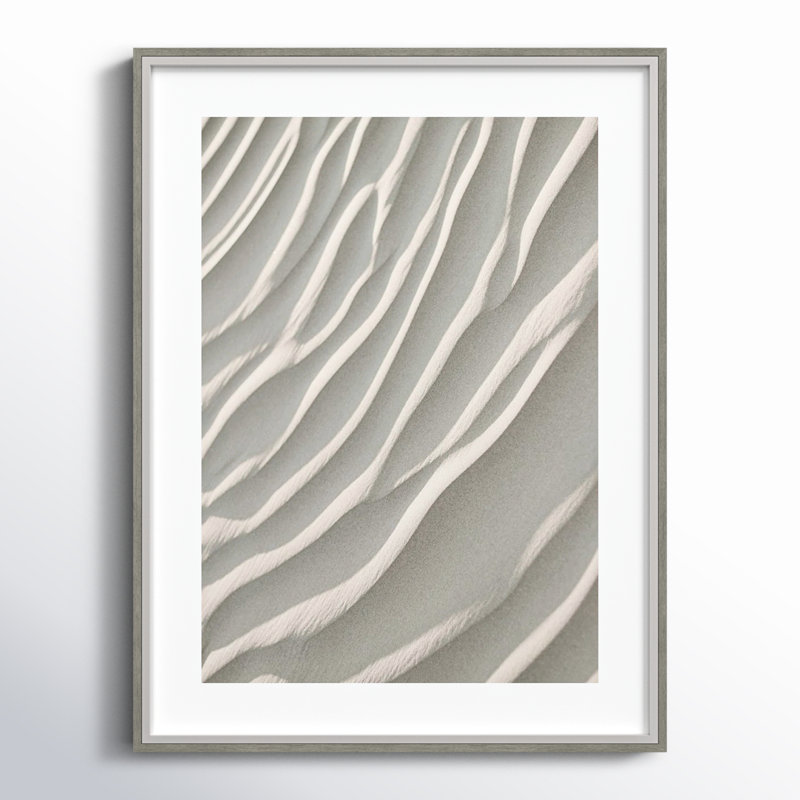Sharon par Design Fabrikken - peinture encadrée, Argent / blanc, H 33 po x l 25 po