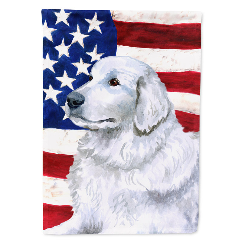 2 côtés en polyester de 2 côtés american drapeau de jardin, Mastiff