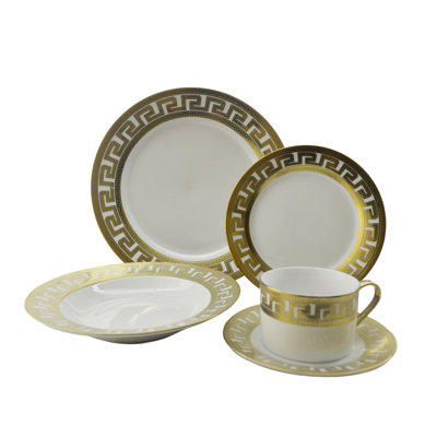 Poulin 40 Piece Ceramic Dinnerware Set - Service for 8