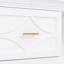 Lit escamotable simple avec station de charge et tiroir, blanc