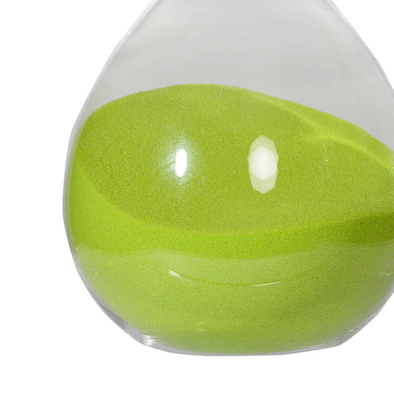 Hedberg Hourglass, Lime, 8" H x 3" W x 3" D, 1
