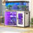 Eleodoro 55-75 Gallon Rectangle Aquarium Stand with Power Outlets & LED Light,Fish tank stand-484963127
