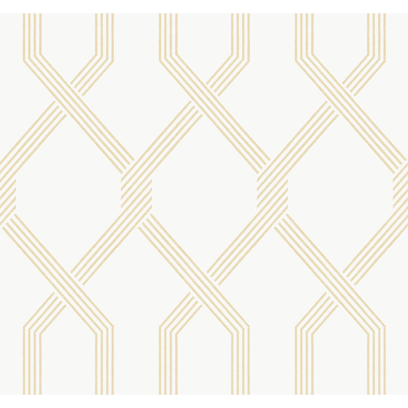Palisade Geometric Wallpaper Double Roll, Yellow