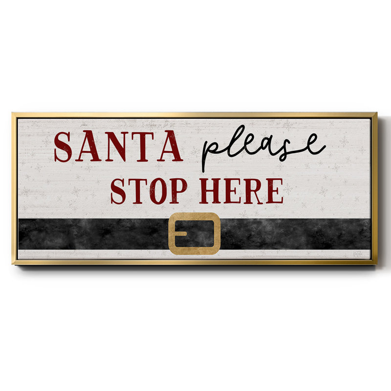 Santa Stop - toile encadrée
