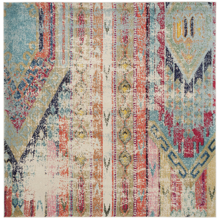 Galan Pink/Orange/Yellow Area Rug