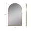 Kenderek Arched Wall Mirror Metal and Glass Frame with Decorative Corner Knobs Finish for Home Bedroom Living Room - 38" Gold