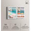 Ensemble de décorations murales pour salle de bain Coast Bliss Shadowbox par Art Remedy, cadre blanc, 20 x 30-506874998-506874999