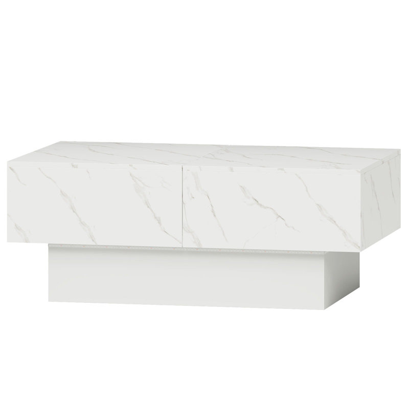 Dawsey Extendable Coffee Table with LED Lights & Storage