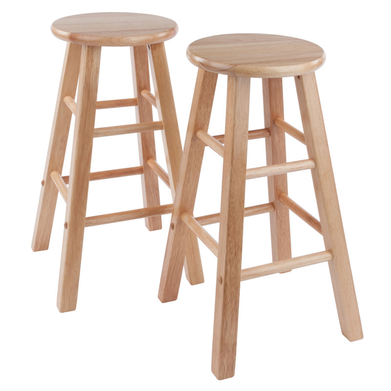 Tabouret de bar Azaya, Natural, Petit tabouret (assise à 23,86 po de hauteur), 2