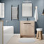 Meuble-lavabo autoportant avec lavabo en céramique