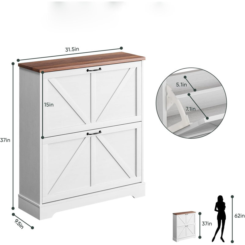 Flip Drawer Shoe Storage Cabinet