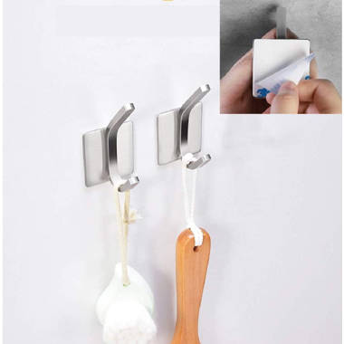Large Adhesive Hooks for Hanging Heavy Duty Wall Hooks 22 lbs Self Adhesive  Towel Waterproof Transparent Hooks for Bag Shower Outdoor Kitchen Cup Hooks  Curtain Door Coat Hooks 18 Pack 