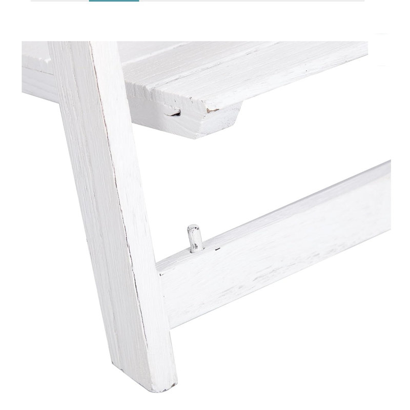 Support pour plante en bois massif Eri, Blanc