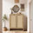 41" Tall Rattan Shoe Storage Cabinet, 24 Pairs Shoe Cabinet For Entryway,-772015759
