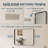 Customized Black Rectangular Aluminum Frame Bathroom Vanity Mirror-309563639