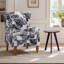 Ensemble de table basse et de fauteuils de style vintage rétro, une chaise de lecture à haut dossier et une table basse en bois massif, idéales pour les salons et les chambres à coucher