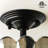 3-Light Smokey Grey Fluted Glass Semi-Flush Mount - 12in,Matte Black-1960256981