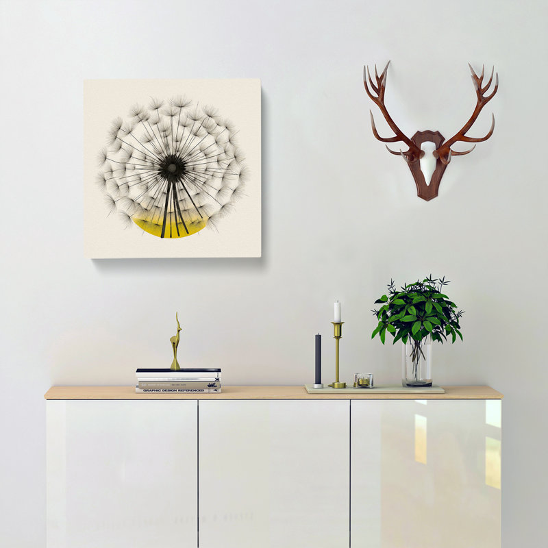 Dandelion Bauhaus No.3 - Wrapped Canvas